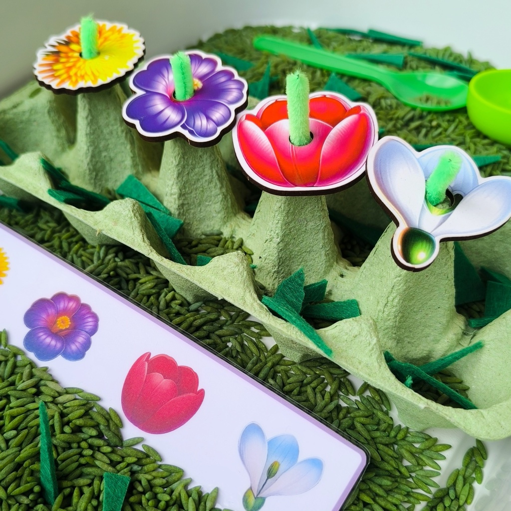 Aktivity pro děti květiny kytky sensory smyslohraní jaro